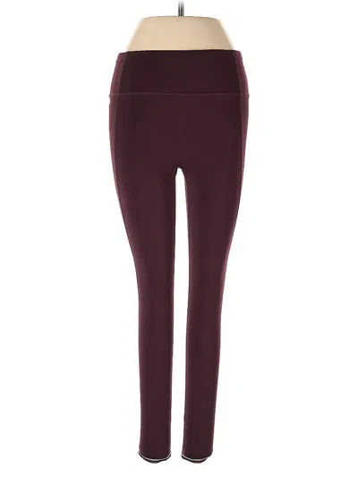 Pre-owned Athleta Active Pants In Burgundy