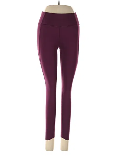Pre-owned Athleta Active Pants In Burgundy