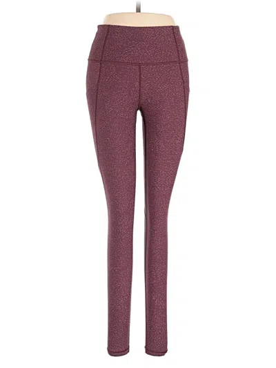 Pre-owned Athleta Active Pants In Burgundy