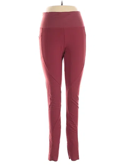 Pre-owned Athleta Active Pants In Burgundy
