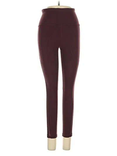 Pre-owned Athleta Active Pants In Burgundy