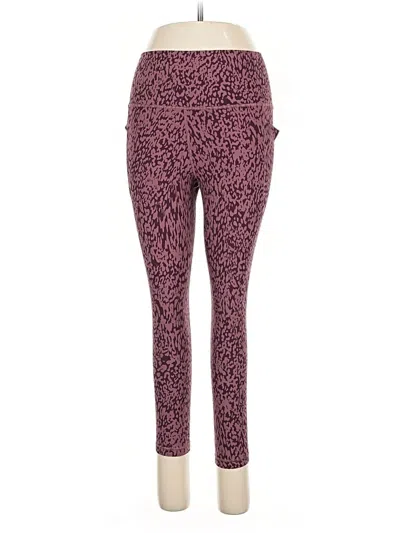 Pre-owned Athleta Active Pants In Burgundy