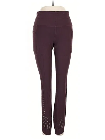 Pre-owned Athleta Active Pants In Burgundy