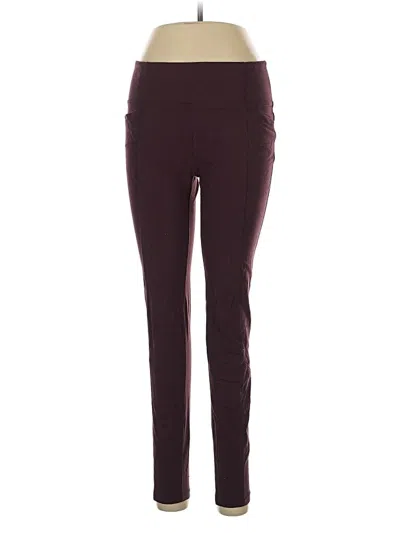 Pre-owned Athleta Active Pants In Burgundy