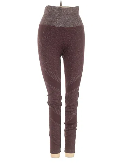 Pre-owned Athleta Active Pants In Burgundy
