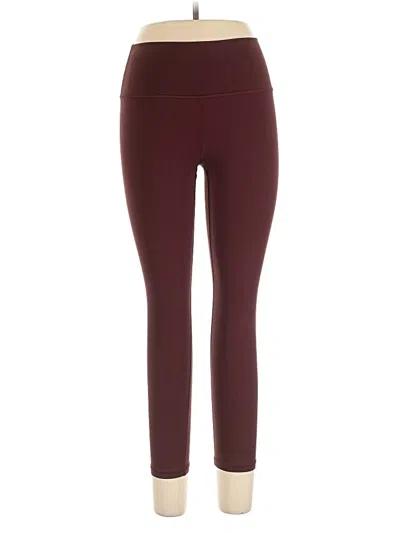 Pre-owned Athleta Active Pants In Burgundy
