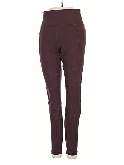 Pre-owned Athleta Active Pants In Burgundy