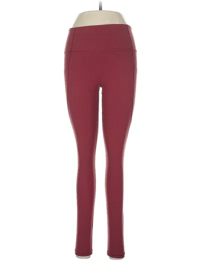 Pre-owned Athleta Active Pants In Burgundy