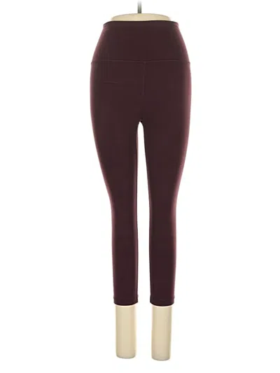 Pre-owned Athleta Active Pants In Burgundy