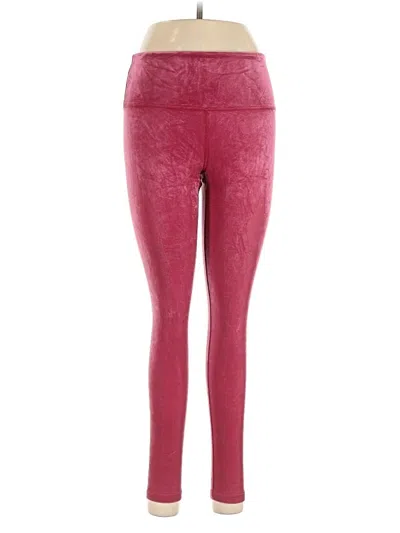 Pre-owned Athleta Active Pants In Burgundy