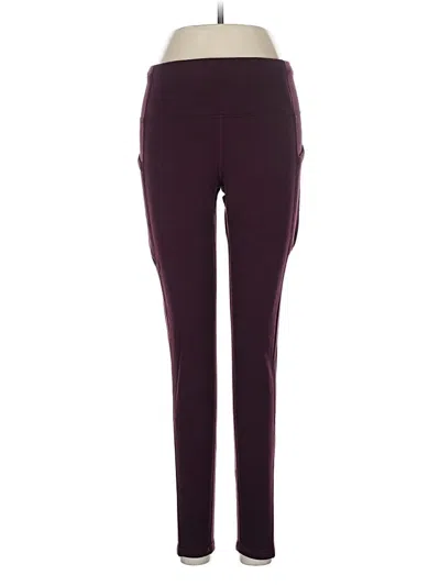 Pre-owned Athleta Active Pants In Burgundy