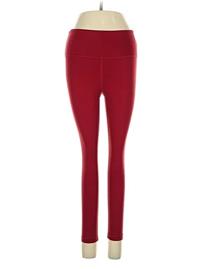 Pre-owned Athleta Active Pants In Burgundy