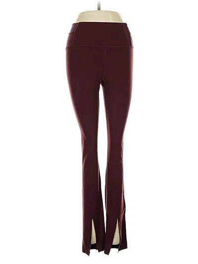 Pre-owned Athleta Active Pants In Burgundy