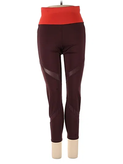 Pre-owned Athleta Active Pants In Burgundy