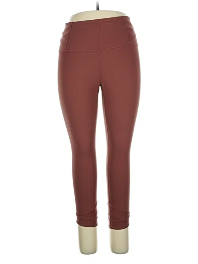 Pre-owned Athleta Active Pants In Burgundy