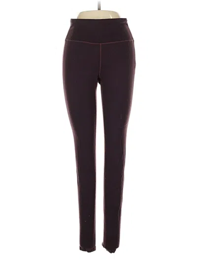 Pre-owned Athleta Active Pants In Burgundy