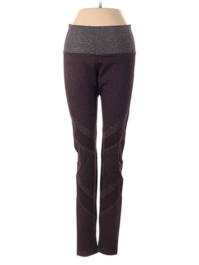 Pre-owned Athleta Active Pants In Burgundy