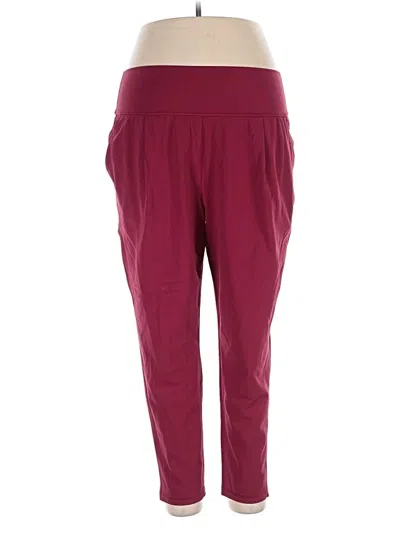 Pre-owned Athleta Active Pants In Burgundy