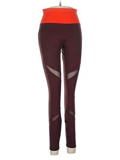 Pre-owned Athleta Active Pants In Burgundy