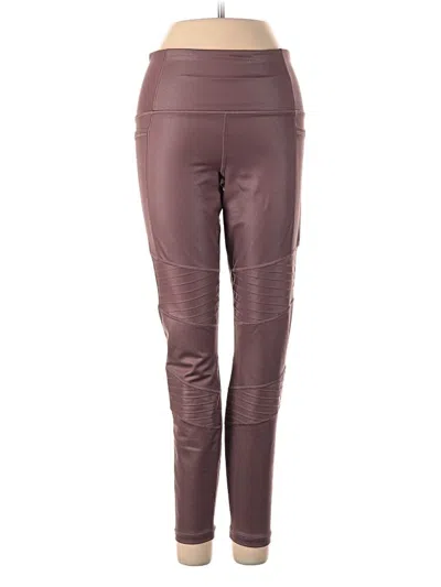 Pre-owned Athleta Active Pants In Burgundy