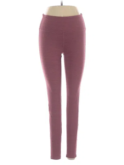 Pre-owned Athleta Active Pants In Burgundy