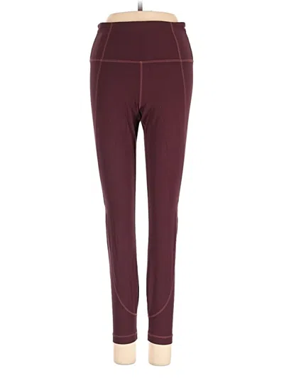 Pre-owned Athleta Active Pants In Burgundy