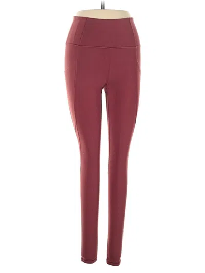 Pre-owned Athleta Active Pants In Burgundy