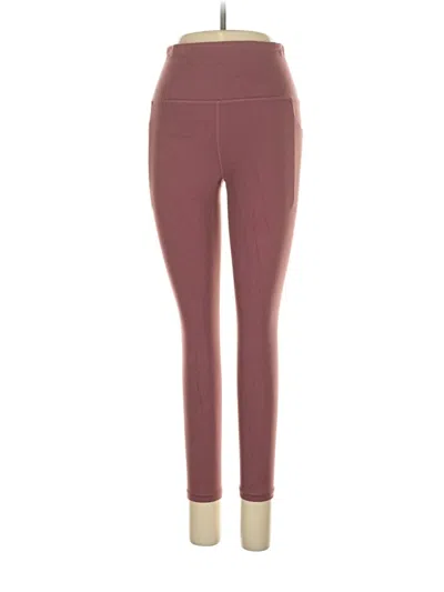 Pre-owned Athleta Active Pants In Burgundy
