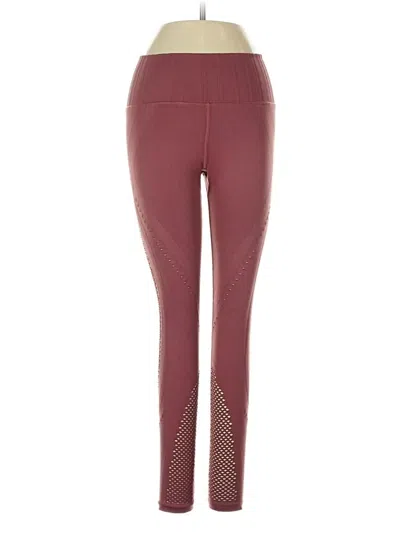 Pre-owned Athleta Active Pants In Burgundy