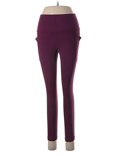 Pre-owned Athleta Active Pants In Burgundy