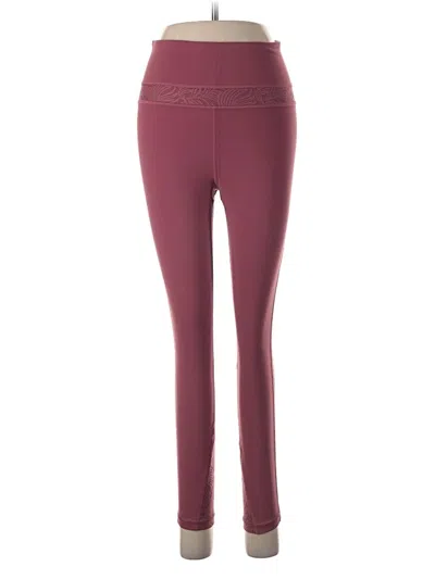 Pre-owned Athleta Active Pants In Burgundy