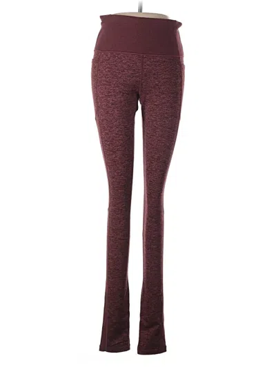 Pre-owned Athleta Active Pants In Burgundy