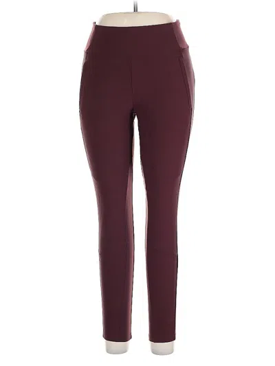 Pre-owned Athleta Active Pants In Burgundy