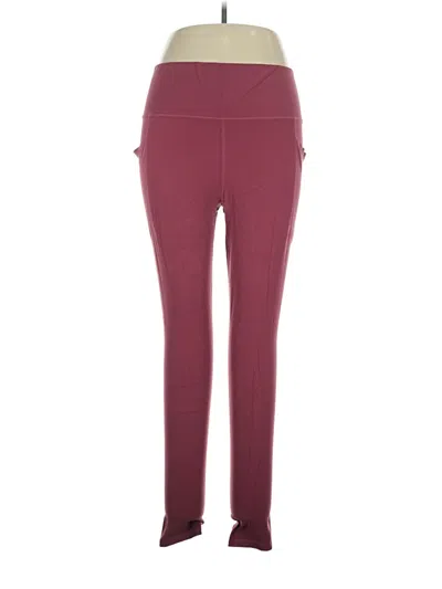 Pre-owned Athleta Active Pants In Burgundy