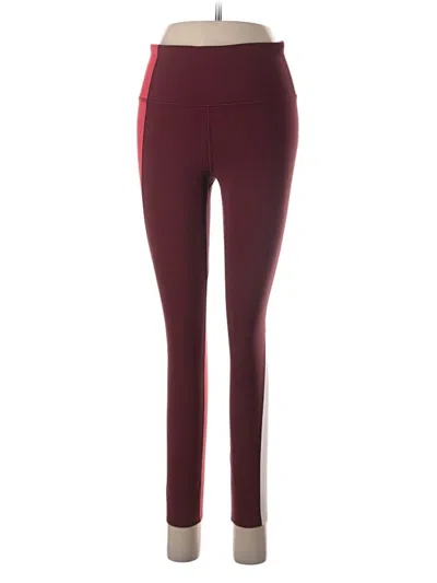 Pre-owned Athleta Active Pants In Burgundy