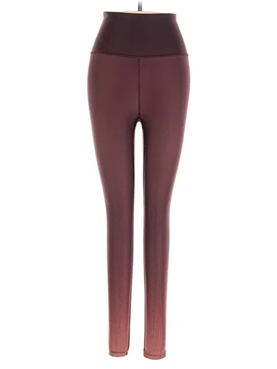 Pre-owned Athleta Active Pants In Burgundy