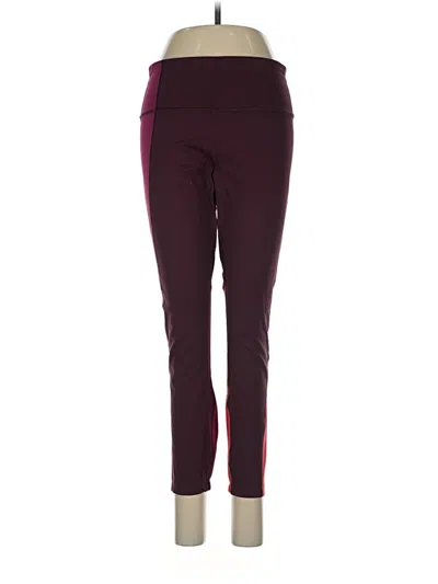 Pre-owned Athleta Active Pants In Burgundy