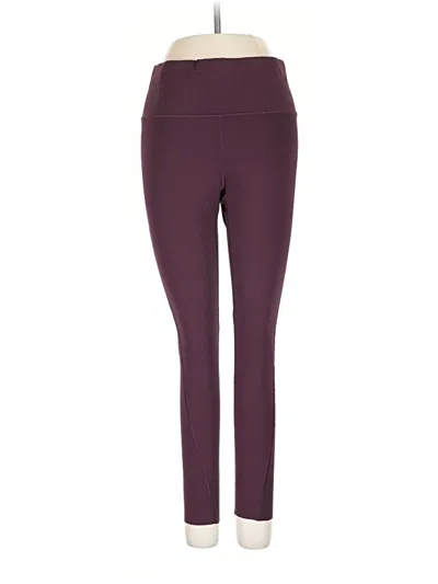 Pre-owned Athleta Active Pants In Burgundy