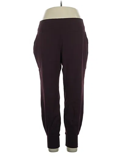 Pre-owned Athleta Active Pants In Burgundy