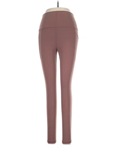 Pre-owned Athleta Active Pants In Burgundy