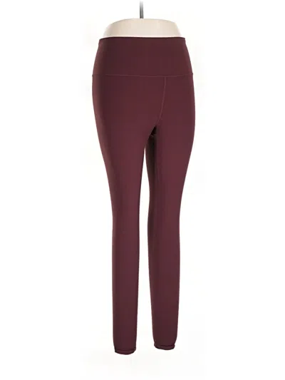 Pre-owned Athleta Active Pants In Burgundy