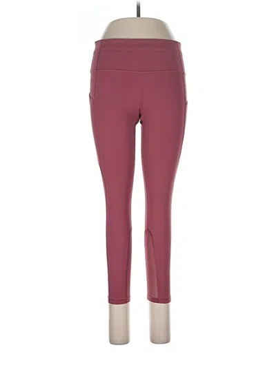 Pre-owned Athleta Active Pants In Burgundy