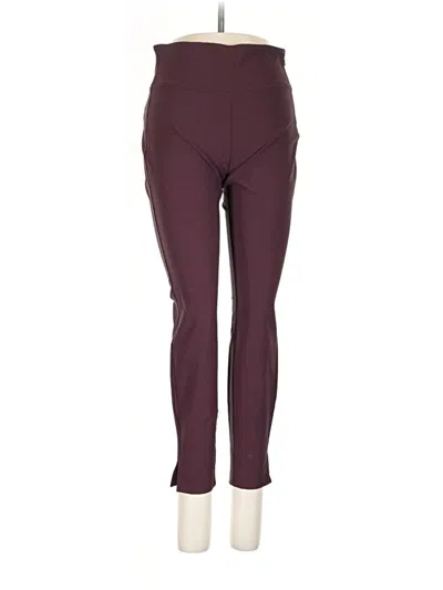 Pre-owned Athleta Active Pants In Burgundy