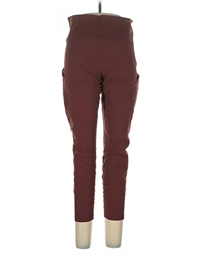Pre-owned Athleta Active Pants In Burgundy