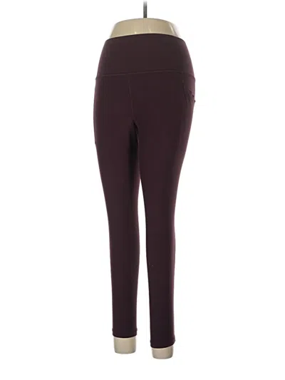Pre-owned Athleta Active Pants In Burgundy