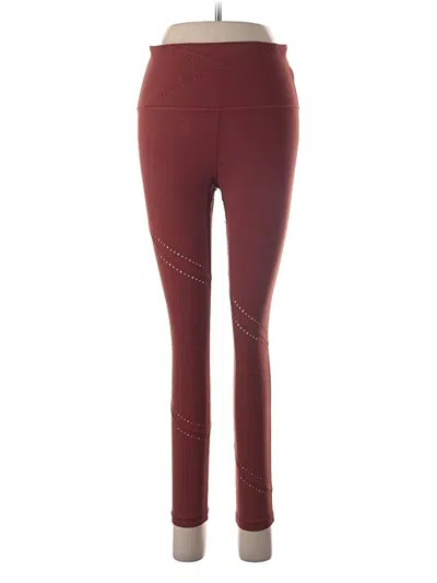 Pre-owned Athleta Active Pants In Burgundy