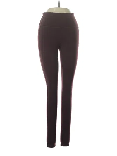 Pre-owned Athleta Active Pants In Burgundy
