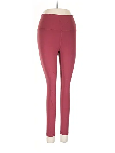 Pre-owned Athleta Active Pants In Burgundy
