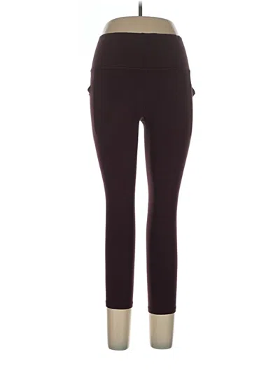 Pre-owned Athleta Active Pants In Burgundy
