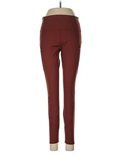 Pre-owned Athleta Active Pants In Burgundy